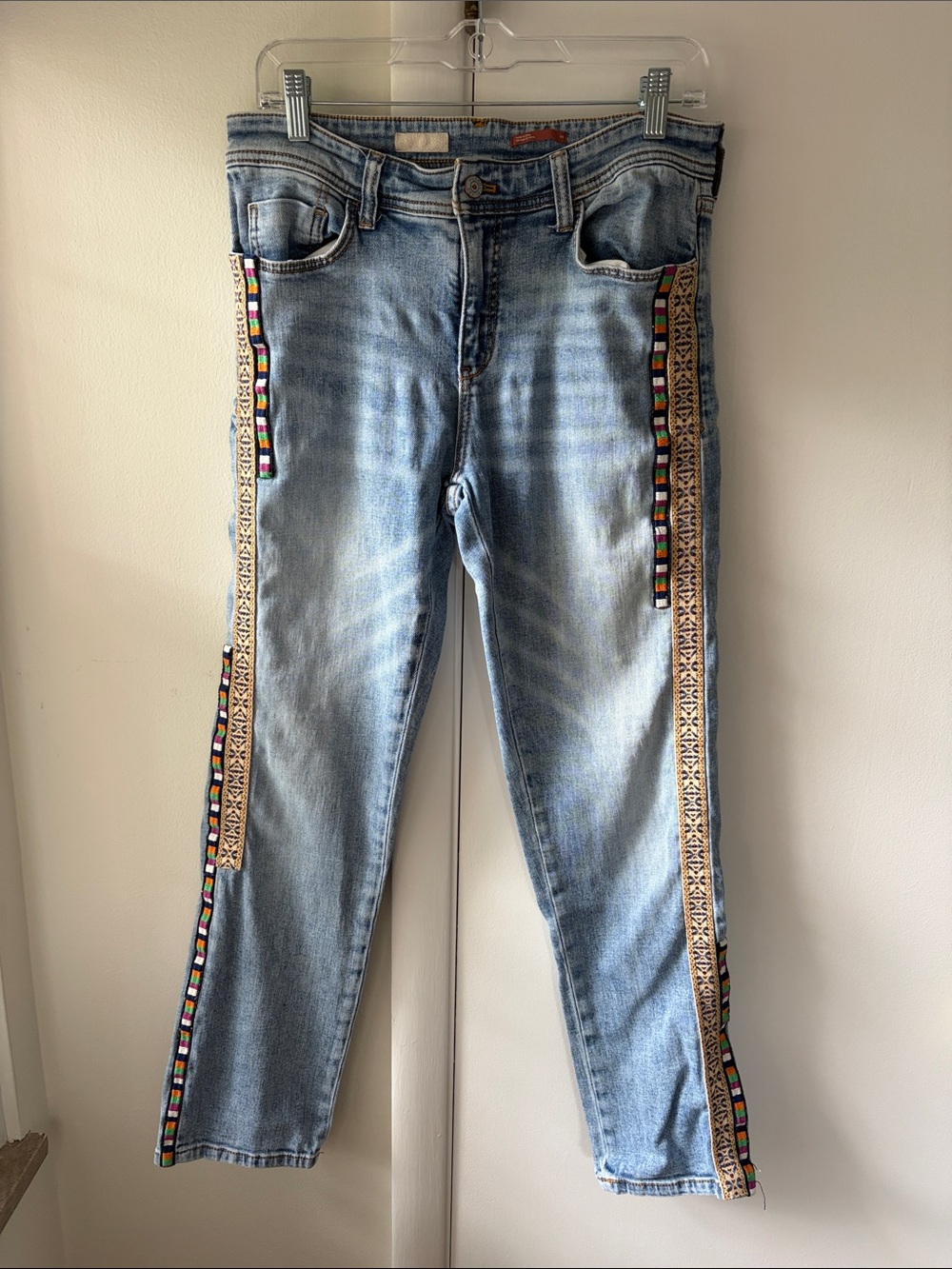 Pilcro Slim Boyfriend Crop Women's Denim Jeans with Decorative Side Trim